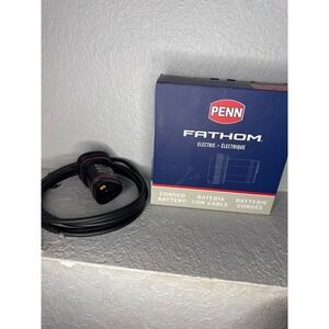 Penn Fathom Electric Corded Battery Unisex OS Black New FTHCORDBATT 12.6V 12A
